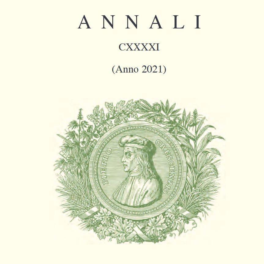 ANNALI ACCADEMIA CXXXI uai PUBBLICAZIONE NEGLI ANNALI – CXXXXI (A. 2021) – DELL’ACCADEMIA NAZIONALE DI AGRICOLTURA DI UN ESTRATTO DELL’INTERVENTO DI ECOSISTEMI SULLA RICOSTITUZIONE DEI SUOLI ECOSISTEMI